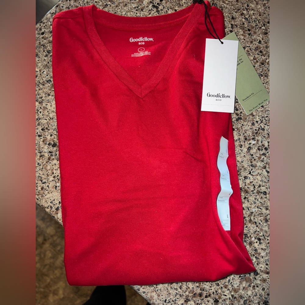 Set of 18 - Goodfellow & Co Deep Red V-Neck Tee